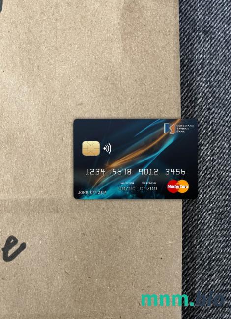 Botswana Savings bank wygląd zdjęcia mastercard skan PSD + zdjęcie